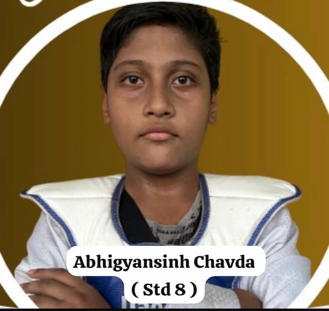 Abhigyansinh Chavda _Bronze Medal in Khel Mahakumbh at District Level .