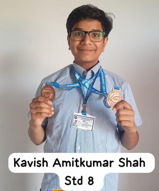 Kavish Amitkumar Shah _bronze medals in Skate board in Park event & Street event.